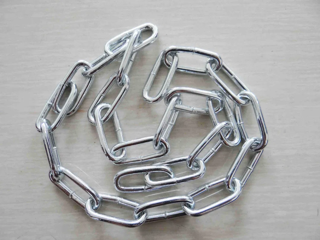 Galvanized DIN5685 Short Double Loop Link Chain Weldless Knotted