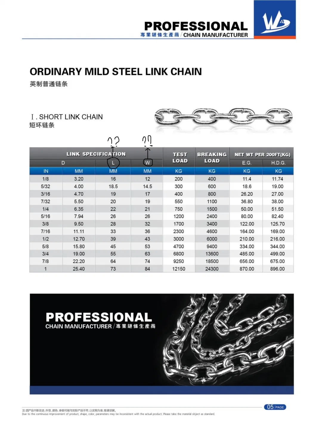 Zinc Galvanized Metal Welded Short Link Chain for Lifting